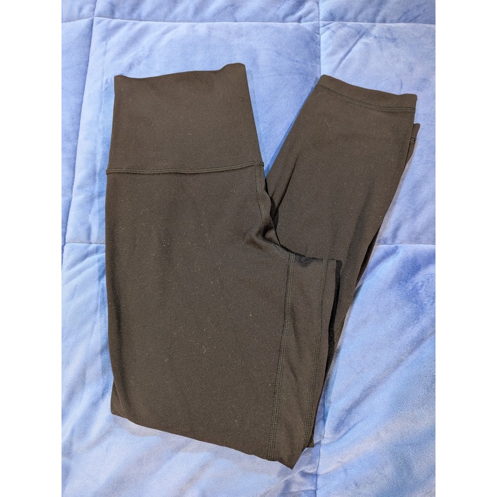 Lululemon Align High-Rise Crop Black Nulu Leggings Square Dot - Size 6 - Picture 1 of 5